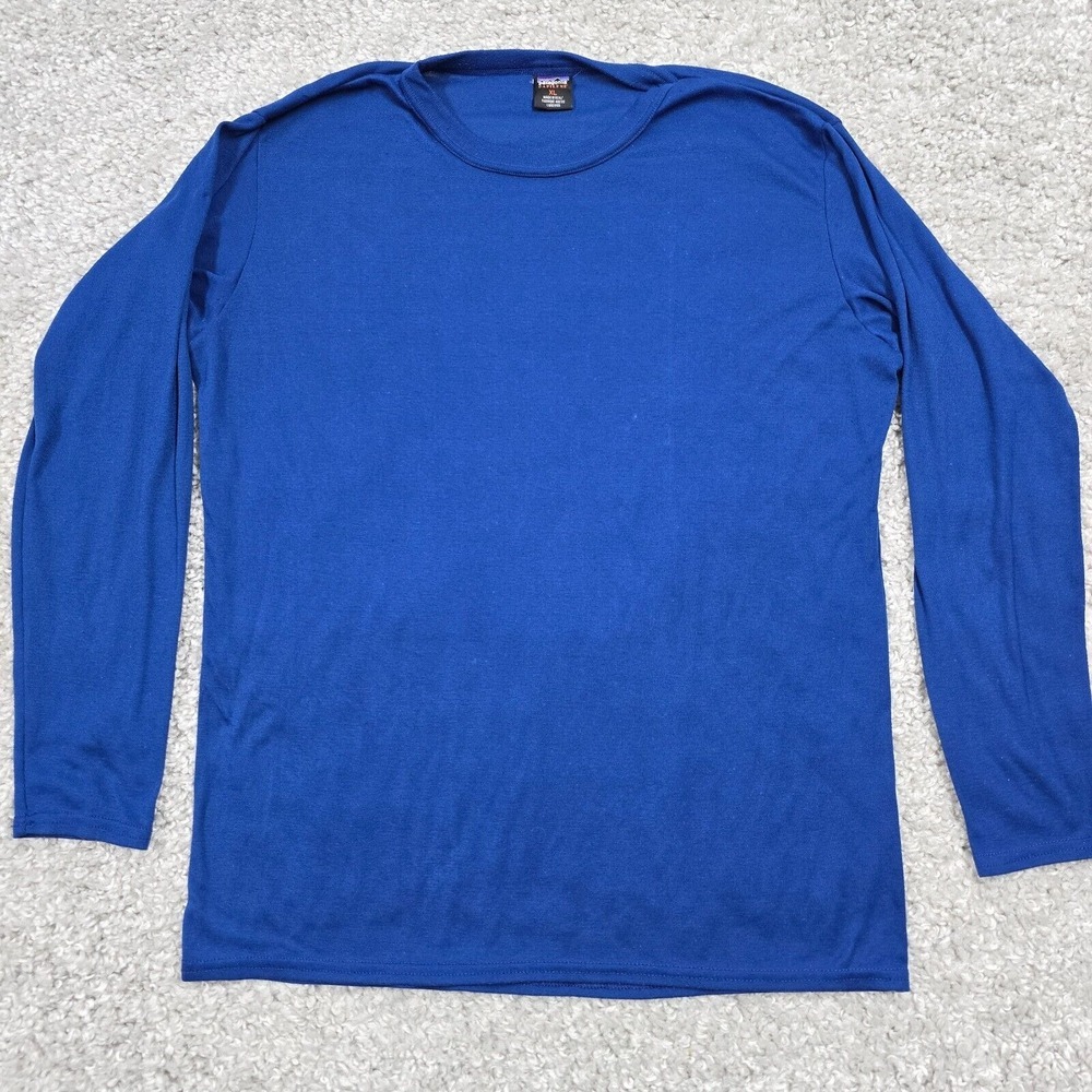 Patagonia Mens Capilene Long Sleeve Shirt Size XL Blue Outdoor Active